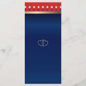 Patriottische Amerikaanse bruiloft - Menu (Achterkant)