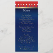 Patriottische Amerikaanse bruiloft - Menu (Voorkant)