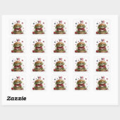 Patriottische Amerikaanse Burger Kunst  Vierkante Sticker (Vel)