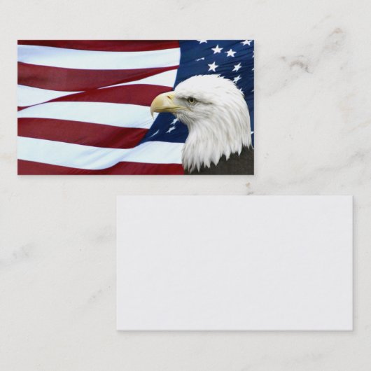 Patriottische Amerikaanse business- of profielkaar Visitekaartje (Voorkant / Achterkant)