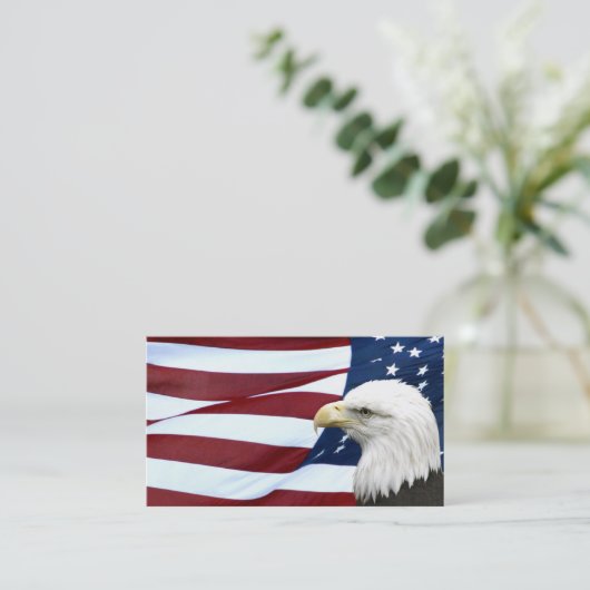 Patriottische Amerikaanse business- of profielkaar Visitekaartje (Staand voorkant)