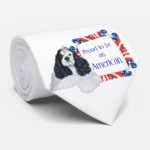 Patriottische Amerikaanse Cocker Spaniel Stropdas (Opgerold)