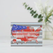 patriottische Amerikaanse continent kaart (Staand voorkant)