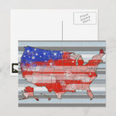 patriottische Amerikaanse continent kaart (Voorkant / Achterkant)