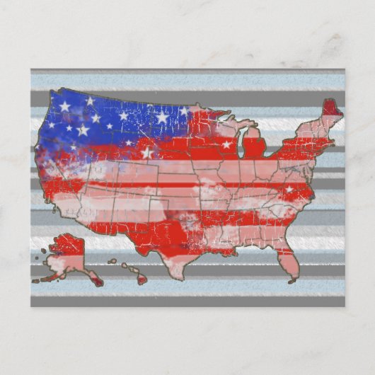 patriottische Amerikaanse continent kaart (Voorkant)