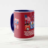 Patriottische Amerikaanse Dachshunds Koffie Mok (Voorkant links)
