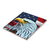 Patriottische Amerikaanse Eagle Decorative Ceramic Tegeltje (Zijkant)