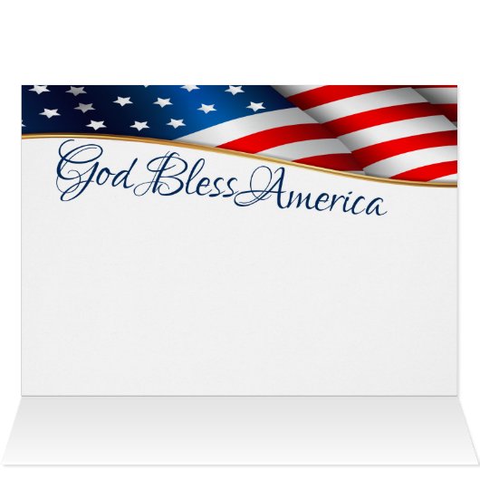 Patriottische Amerikaanse Eagle Stationery Note Ka (Binnen Horizontaal (Boven))