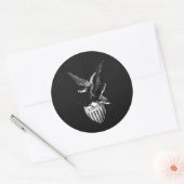 Patriottische Amerikaanse Eagle Sticker (Envelop)