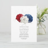 Patriottische Amerikaanse Floral Celebration of Li Kaart (Staand voorkant)