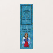 Patriottische Amerikaanse folk Art Angle Flag Star Visitekaartje (Buitenkant ongevouwen)