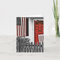 Patriottische Amerikaanse Front Porch Note Kaart