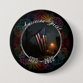 Patriottische Amerikaanse Geest 1776 - 2026 Vlag Ronde Button 7,6 Cm