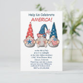 Patriottische Amerikaanse Gnomen Onafhankelijkheid Kaart (Staand voorkant)