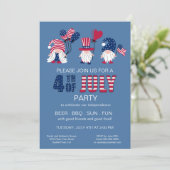 Patriottische Amerikaanse Gnomen Party 4th van jul Kaart (Staand voorkant)