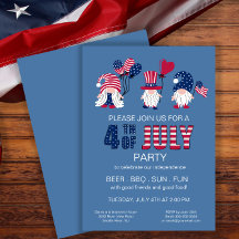 Patriottische Amerikaanse Gnomen Party 4th van jul