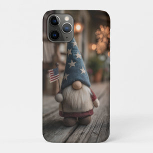 Patriottische Amerikaanse gnoom met vlag Case-Mate iPhone Case