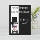 Patriottische Amerikaanse Gothic steampunk skull Kaart (Staand voorkant)