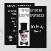 Patriottische Amerikaanse Gothic steampunk skull Kaart (Voorkant / Achterkant)