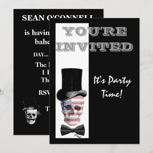 Patriottische Amerikaanse Gothic steampunk skull Kaart (Voorkant / Achterkant)