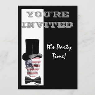 Patriottische Amerikaanse Gothic steampunk skull Kaart