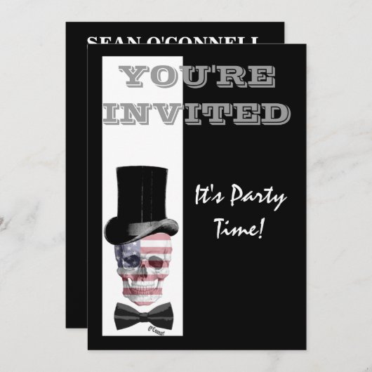 Patriottische Amerikaanse gotische steampunk sched Kaart (Voorkant / Achterkant)