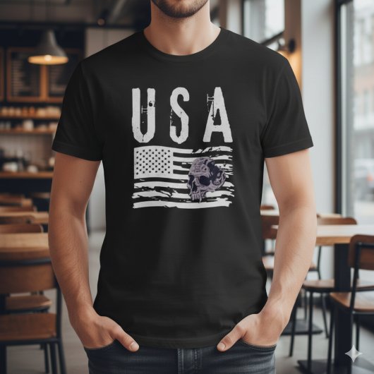 Patriottische Amerikaanse Gotische T-shirt