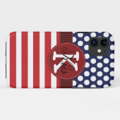 Patriottische Amerikaanse iPhone Case Persoonlijk (Achterkant (horizontaal))