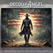 Patriottische Amerikaanse jongen - Decoupage - Tissuepapier