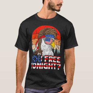 Patriottische Amerikaanse Kale Adelaar 4th van jul T-shirt