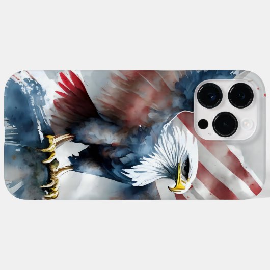 PATRIOTTISCHE AMERIKAANSE KALE ADELAAR VOGEL Case-Mate iPhone CASE (Achterkant (horizontaal))