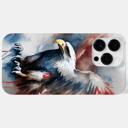 PATRIOTTISCHE AMERIKAANSE KALE ADELAAR VOGEL Case-Mate iPhone CASE (Achterkant (horizontaal))