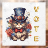 Patriottische Amerikaanse Kat Stem Raamsticker (Vel 2)
