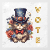 Patriottische Amerikaanse Kat Stem Raamsticker (Vel)