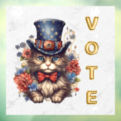 Patriottische Amerikaanse Kat Stem Raamsticker (Vel 3)
