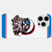 Patriottische/Amerikaanse Kerstman Case-Mate iPhone Case (Achterkant (horizontaal))