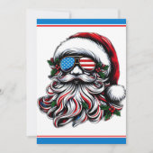 Patriottische/Amerikaanse Kerstman Feestdagenkaart (Voorkant)
