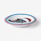 Patriottische/Amerikaanse Kerstman Papieren Kommen (Gebogen)