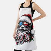 Patriottische/Amerikaanse Kerstman Schort (Insitu)