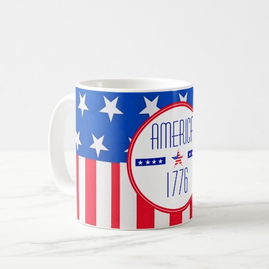 Patriottische Amerikaanse koffiemok (Voorkant links)