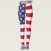 Patriottische Amerikaanse Leggings (Voorkant)