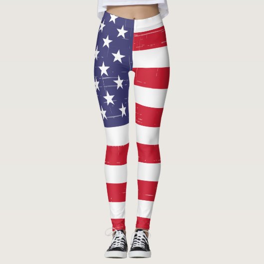 Patriottische Amerikaanse Leggings (Voorkant)