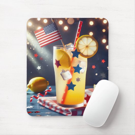 Patriottische Amerikaanse limonade Muismat (Met muis)