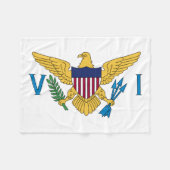 Patriottische Amerikaanse Maagdeneilanden Vlag Fleece Deken (Voorkant (Horizontaal))