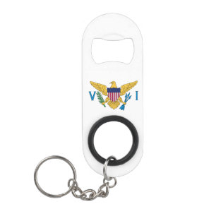 Patriottische Amerikaanse Maagdeneilanden Vlag Mini Flessenopener