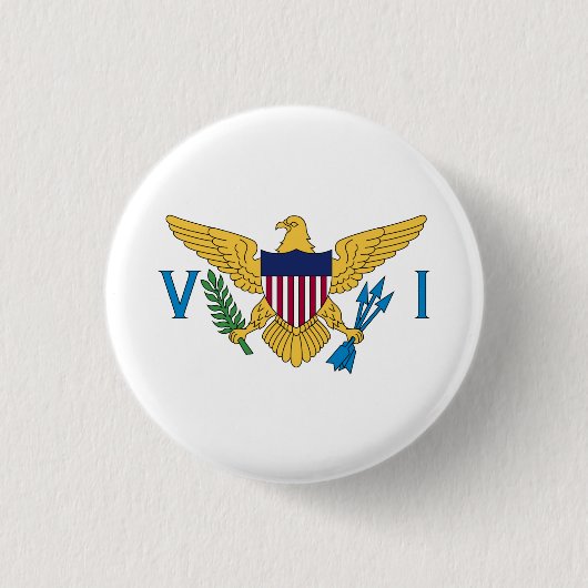 Patriottische Amerikaanse Maagdeneilanden Vlag Ronde Button 3,2 Cm (Voorkant)
