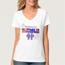 Patriottische Amerikaanse Mama Rood Wit & Blauw