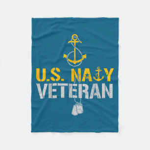 Patriottische Amerikaanse marineveteraan sinds 177 Fleece Deken