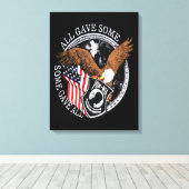 Patriottische Amerikaanse militaire oorlogen Canvas Afdruk (Insitu (Houten vloer))