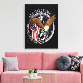 Patriottische Amerikaanse militaire oorlogen Canvas Afdruk (Insitu (Woonkamer))
